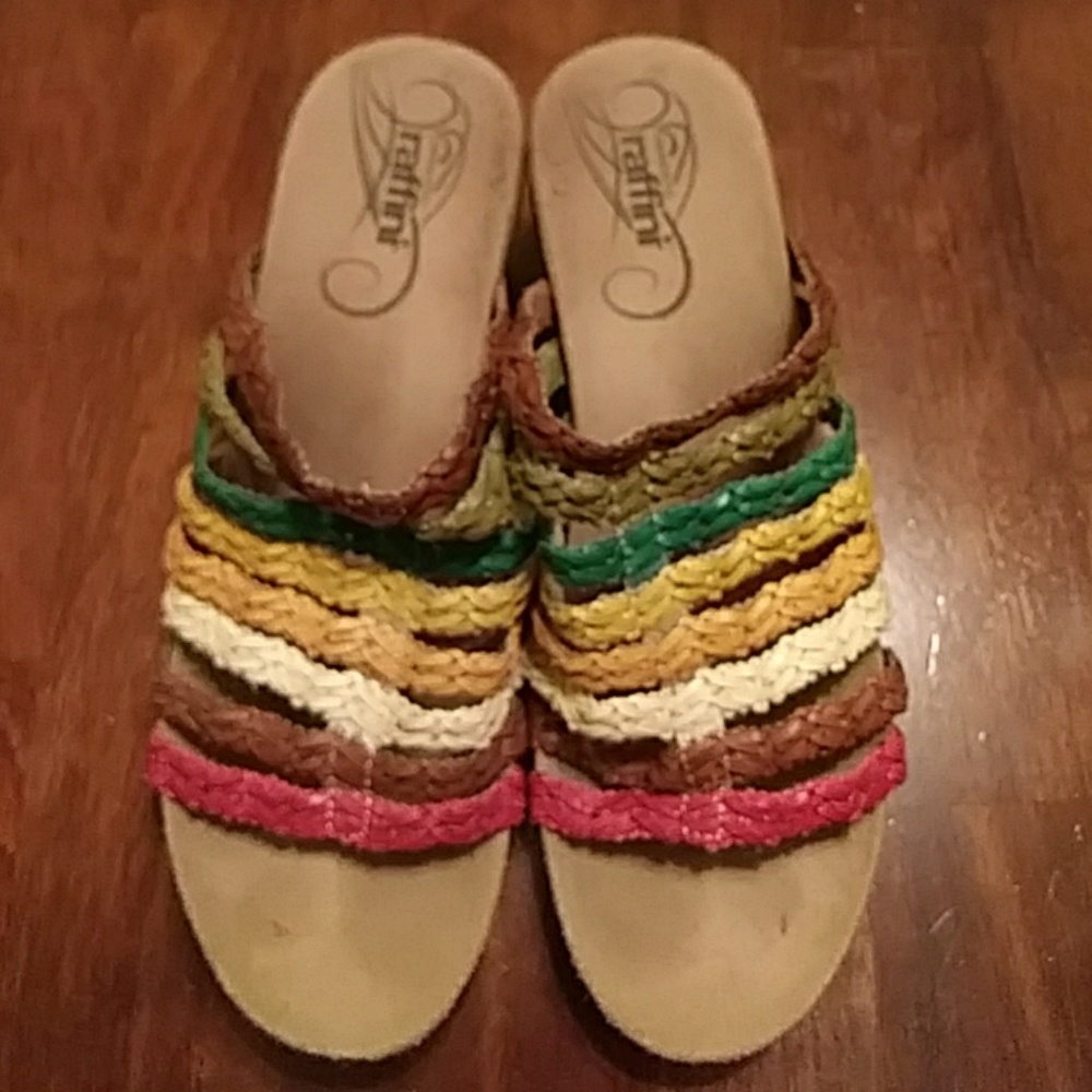 Umberto Raffini Multi Color Wedge Sandal "Pamela"